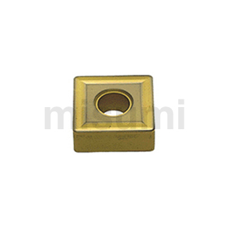 正方形0°后角中切削負角型車削用刀片(帶孔型）【10個裝】