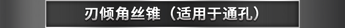 刃傾角絲錐（適用于通孔）