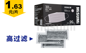 便攜款清新活性炭口罩(單片獨立包裝)