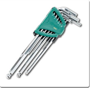 9件特長球頭 內(nèi)六角扳手組套