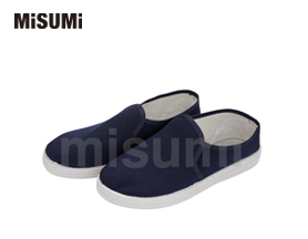 PVC防靜電藏青色帆布中巾鞋