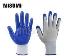 藍(lán)色丁腈涂層手套