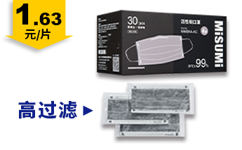 便攜款清新活性炭口罩(單片獨(dú)立包裝)