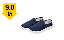 PU防靜電藏青色帆布中巾鞋