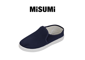 PVC防靜電藏青色帆布中巾鞋