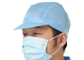 防靜電小工帽(藍色條紋)