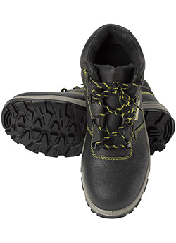黑色經(jīng)典系列&nbsp;黃線(xiàn)中幫安全鞋