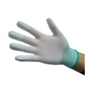 白色PU指尖涂層手套