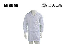 白色條紋防靜電翻領(lǐng)紐扣大褂定制款